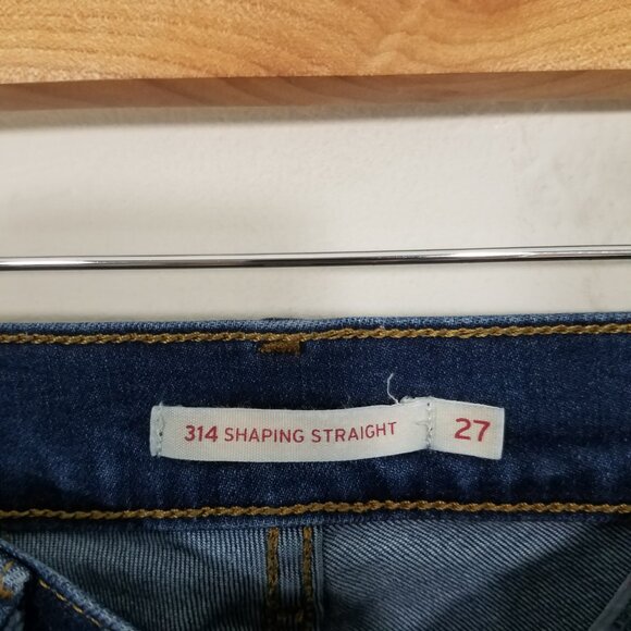 Levi's 314 Shaping Straight Stretch Jeans Blue Size 27 - Picture 3 of 6